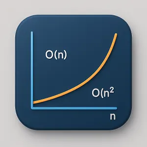Graph plotting time complexity curves like O(n) and O(n^2)