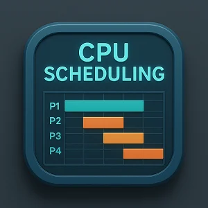 Gantt chart showing process execution blocks