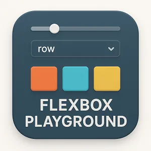 UI controls adjusting CSS flex properties on boxes
