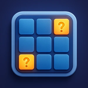 Grid of face-down cards for a matching game