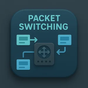 Animation of data packets moving through router nodes