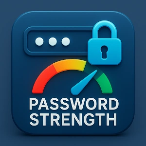 Meter showing password entropy and crack time