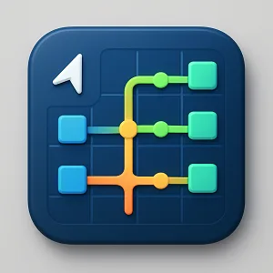 Grid showing nodes and shortest path lines for Dijkstra and A*