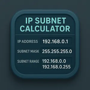 Dashboard showing IP ranges and subnet masks